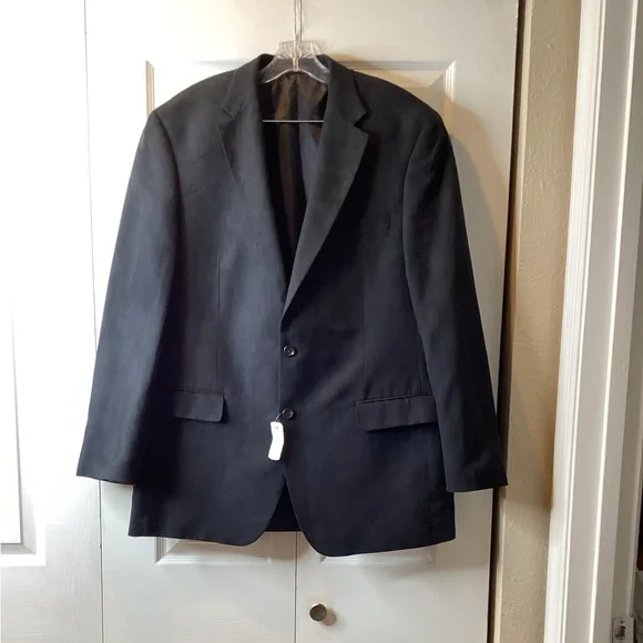 Chaps Suits Blazers Chaps Men Black Blaze Velvet Sueded Nwt